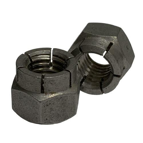 9/16"-12 Flex Type Lock Nut, Light Hex, Full Height, Carbon Steel, Plain
